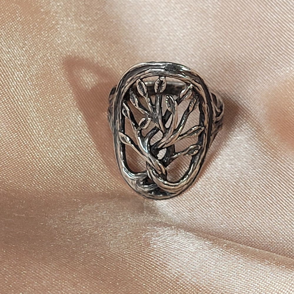 Sajen Sterling Silver Tree of Life Ring Size 6.5 Nature Design 925 4.3g - Picture 2 of 9